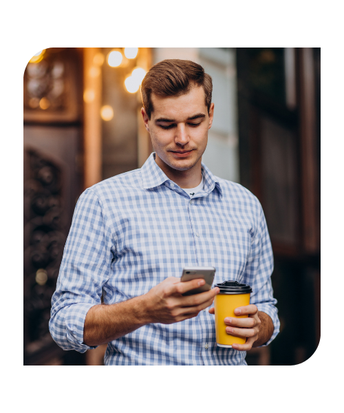 Business owner checking lead alerts on mobile